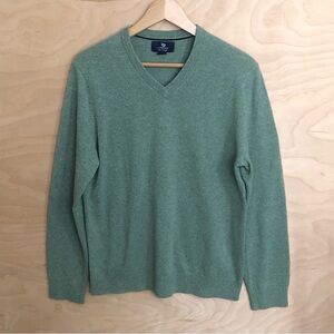 Lands' End Cashmere V-Neck Sweater Mens Size S.